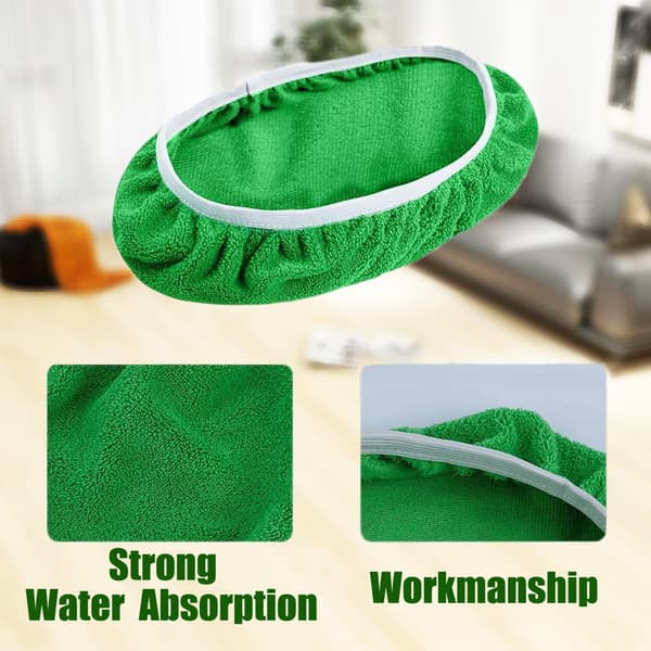 8 Stykker Mikrofiber Mopper (Grøn), Mopperstatning, Vaskbar Genanvendelig