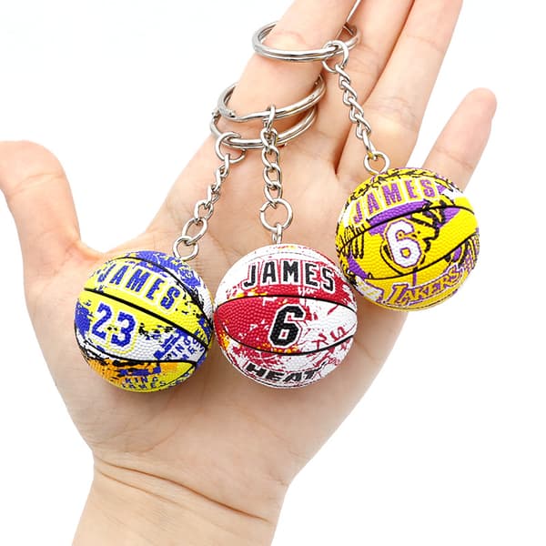3 st Basketboll Nyckelring Hänge NBA Perifer Memorabilia