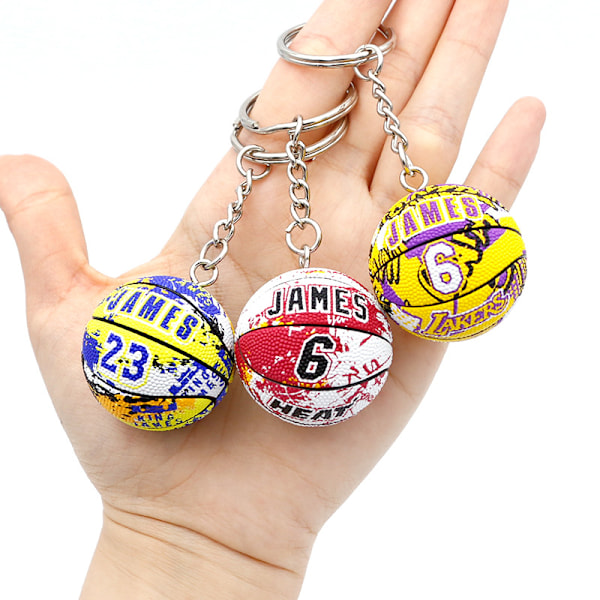 3 stk Basketball Nøkkelring anheng NBA periferi memorabilia