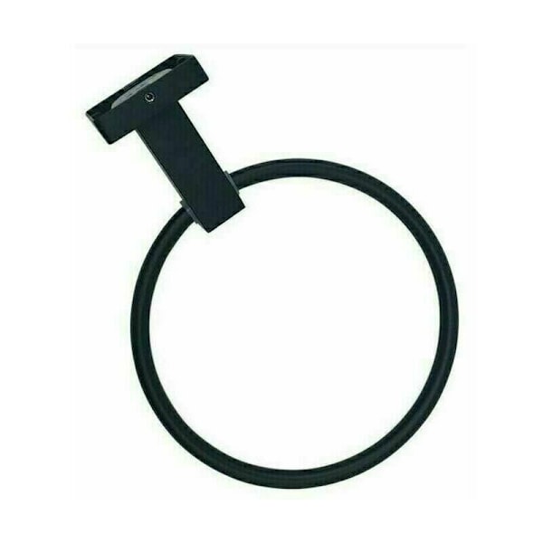 Håndklædeholder, 15,7 cm Håndklæde Ring Frost Sort Væghængt Rund