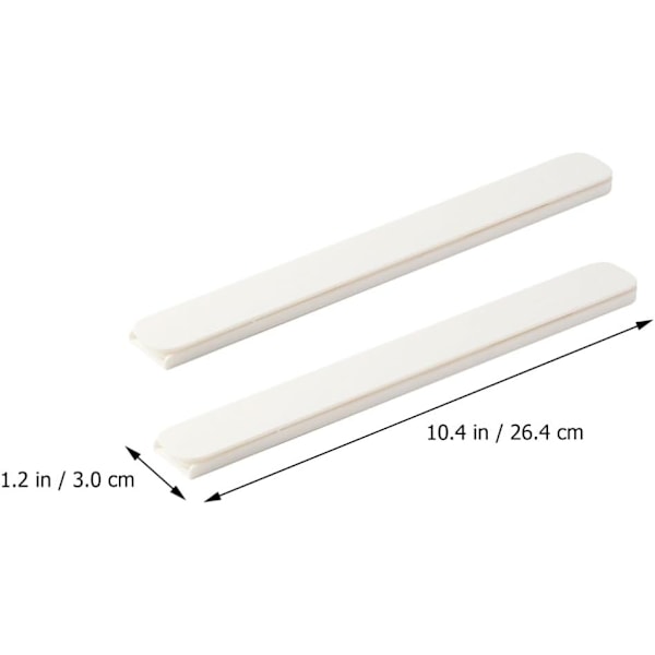 4 stk (2 par) Skuffeskinner Multifunksjonelle Selvklebende Skuffeskinner Utskiftbare for Skuffer Skuffeskinner Hvit 26,4 x 3 cm