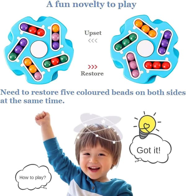 Magic Bean Cube, Magic Bean (Blå), Spindende Magic Beans, 3D Rotation