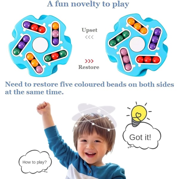 Magic Bean Cube, Magic Bean (Blå), Spinnende Magic Beans, 3D Rotasjon