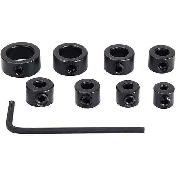 Borchuck 9 stk. Begrenset Stud Dybde Stopp, Posisjonering Ring Bor De