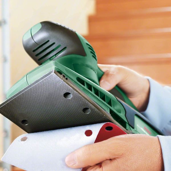 Paketet med 40 slippapper för excenterslipar 93 x 185 mm, 8 hål