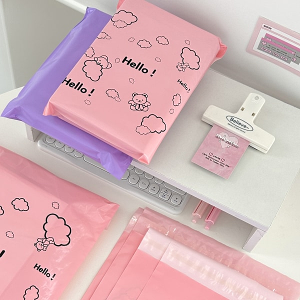 Söta Rosa Sanitetspåsar för Bortskaffning - 100-pack, 18x30 cm Ogenomskinliga Hygienpåsar för Tamponger, Trosskydd