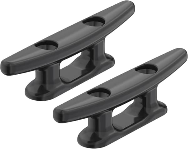 2 stk. båtklampe i svart nylon, 3 tommer