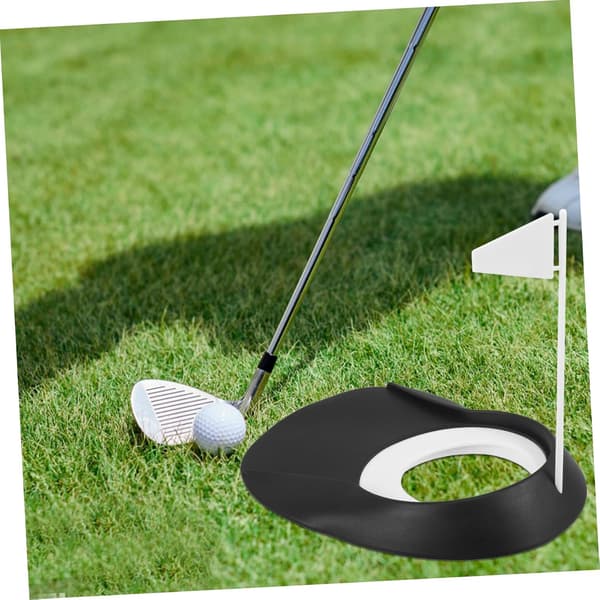 Golfputtkopp med flaggor, bärbar golfputter för inomhus- och gräsmattaövning, hemutrustning för förbättring