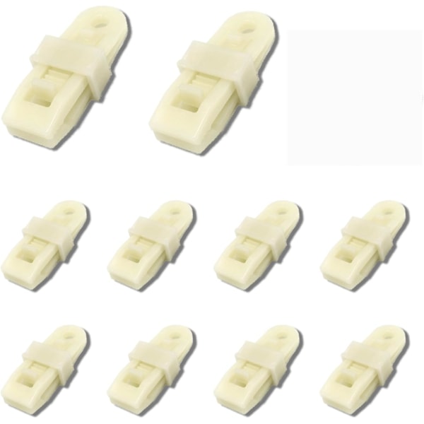 Set med 10 presenningsklämmor, elastisk spännare, presenningsfästen, presenningsspännare, presenningsklämma, robust och justerbar låsning