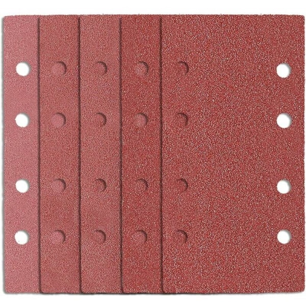 Slippapper för rektangulär slipmaskin 25-pack 185 x 93 mm 8-håls Delta