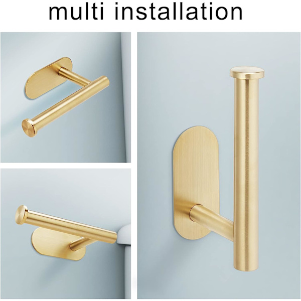 Toiletpapirholder (Børstet Messing), Væghængt Toiletpapirholder