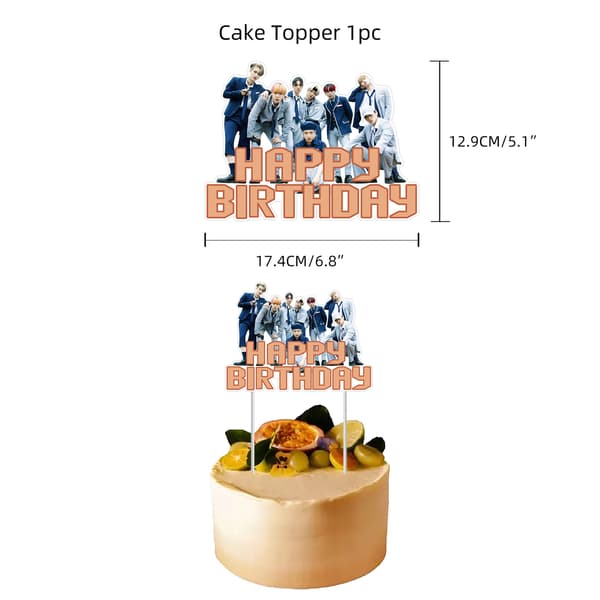 ATEEZ Bursdagsdekorasjon for Gutter, Populære Bursdagsballonger, Fa