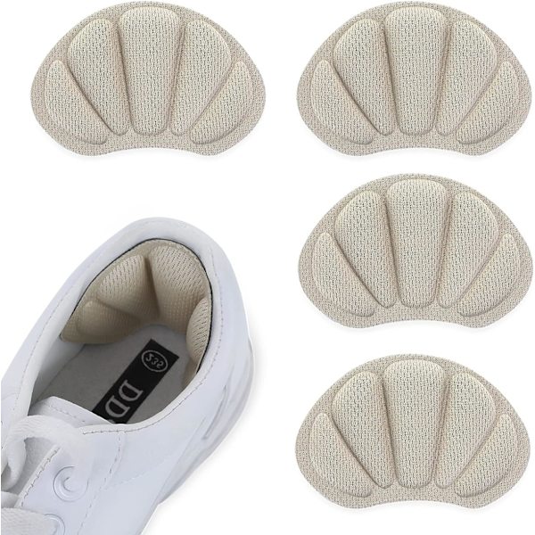 2 Par Tjocka Hälkuddar för Skor (Beige Färg) - Bakre Inlägg -