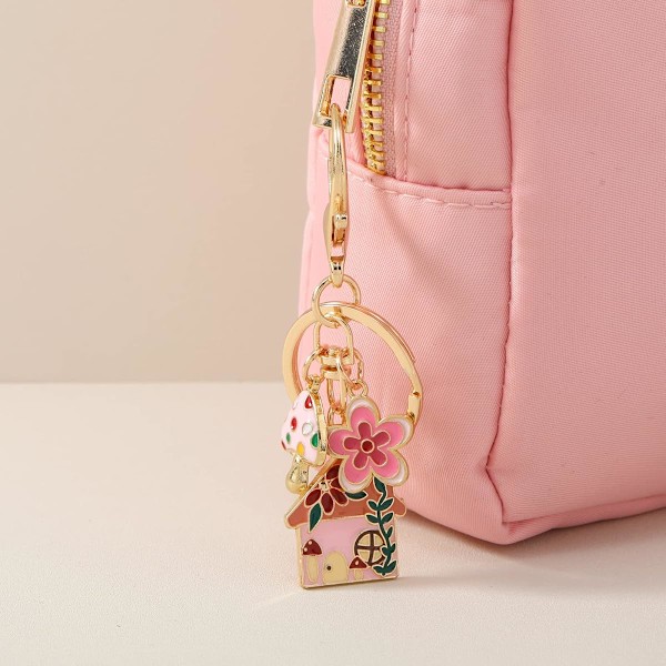 2 STK Søtt Nøkkelring for Jenter Kawaii Estetisk Tilbehør Nøkkelkjede For Kvinner Tegneserie Airpod Ryggsekk Sjarm Nøkkelring Gaver