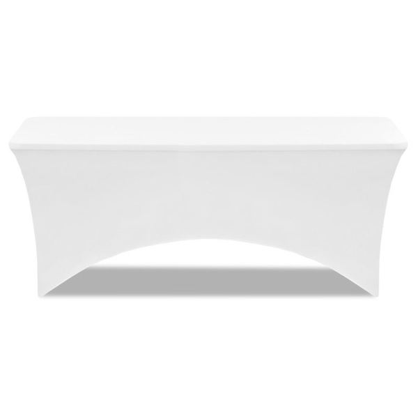Bordtrekk for 183 CM sammenleggbart bord - hvitt, elastisk bordtrekk