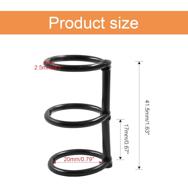 20 stk. 3 Ringe Metal Løsblad Bindere Snap Split Hængslet med 20 mm Indvendig Diameter, Bogringe til DIY Rejsedagbog, Fotoalbum, Binderygge Kam