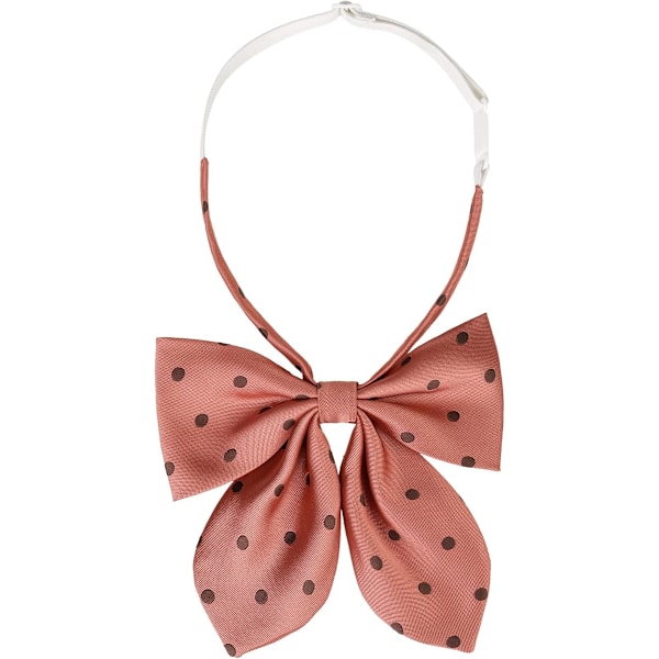 Polkadot sløyfer for kvinner, søte ferdigknyttede bånd med justerbare stropper, sløyfer for uniform
