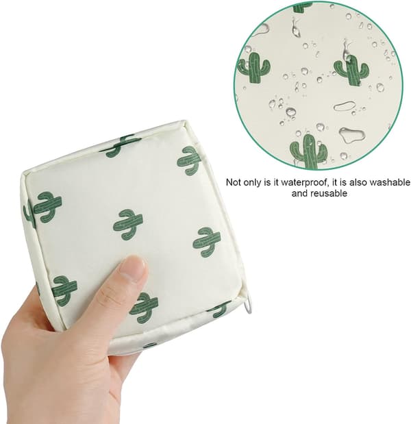 2 stk. Sanitært Bind Opbevaringspose Periode Kit Tamponpose Skole Nylon