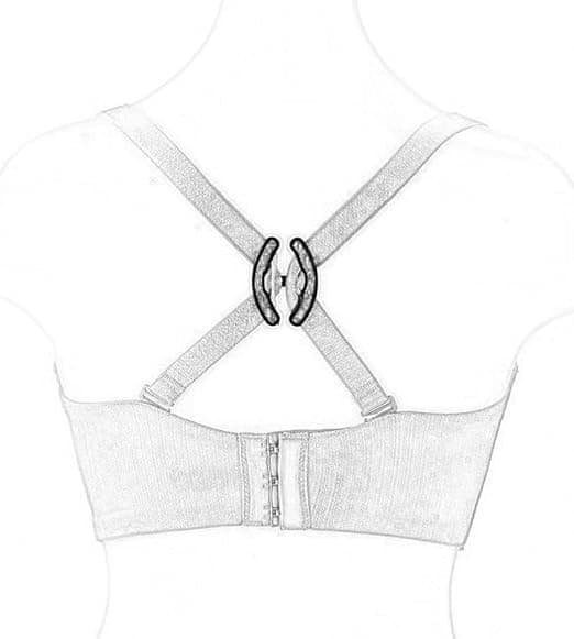 BH-stroppklips, 8 stk. BH-stroppklips for racerback, skjuler stropper og kløftkontroll BH-klips