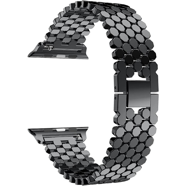 Svart - Rem for Apple Watch 38 mm, Rem i rustfritt stål for iWatch