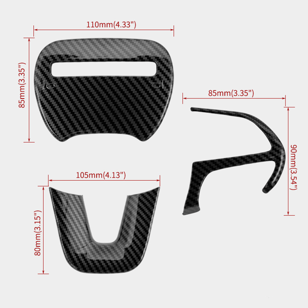 Sorte Tuning Tilbehør til 15-21 Dodge Challenger Carbon Fiber