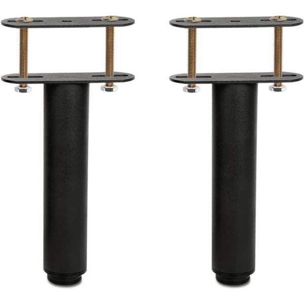 Sett med 2 justerbare sengbein 15-27 cm svarte føtter for lameller