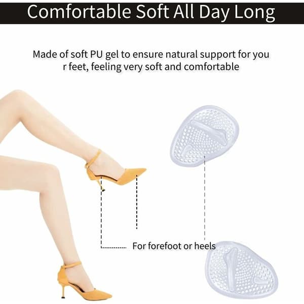 2 Par Forefotputer, Halve Innersåler Plantarputer, Forefot Silikon
