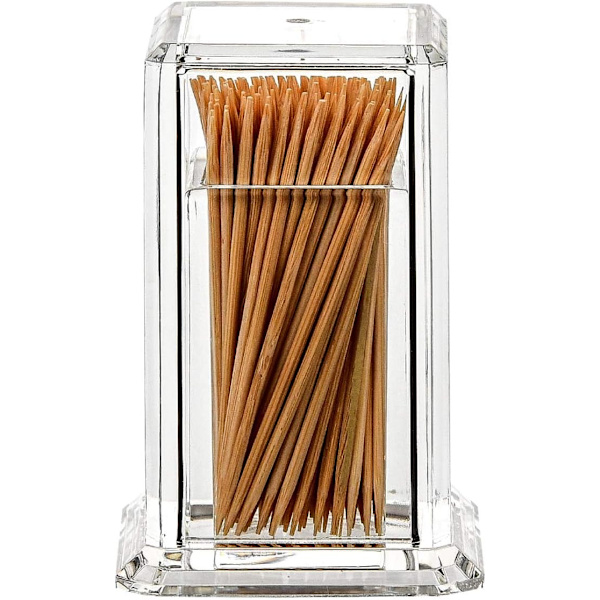 Klar akryl vatpind dispenser med låg
