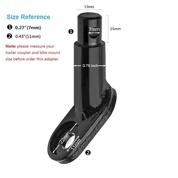 2 Pak Cykeltrailer Træk, Cykeltrailer Træk Adapter, Cykeltrailer