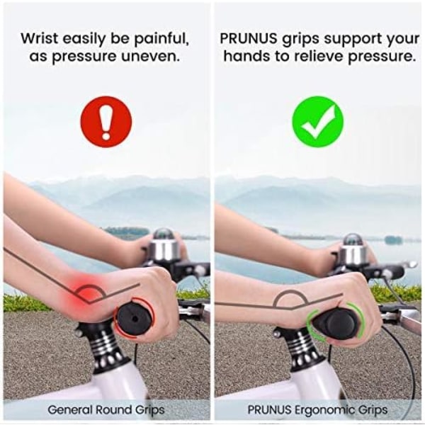 Sklisikre grep for ergonomiske sykkelstyrer MTB (MTB) grep,