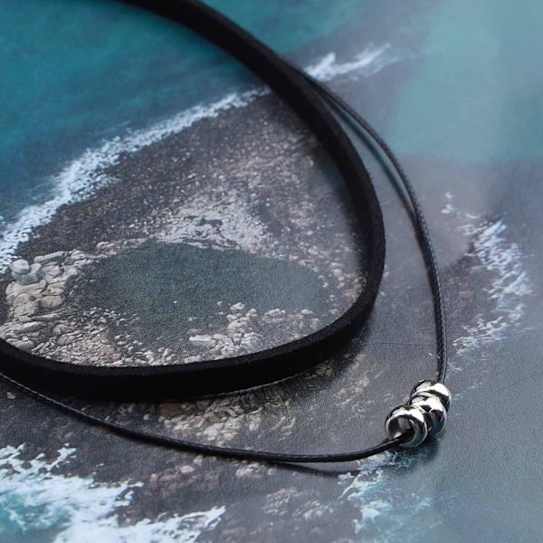 Andelaisi Boho Flerskiktat Läderrep Halsband Choker Svart Läderrep Choker Halsband Gotisk Läder Mocka Halsband Cha