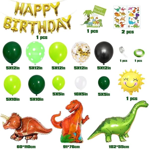 Dinosaur Bursdagsparty Dekorasjoner for Gutter Stor Dinosaur Bursdag