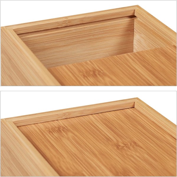 Bambus vevboks tørker tre vevboks HxWxD: 7,5 x 24 x 12 cm