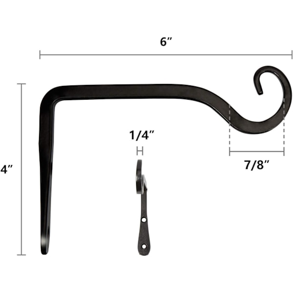 4-pack Hängande Växtfäste 15 cm Metall Vägg Växtkrok Dekorativ Växthängare för Fågelmatare, Planteringskärl, Lyktor, Vindspel, Heminredning Inomhus