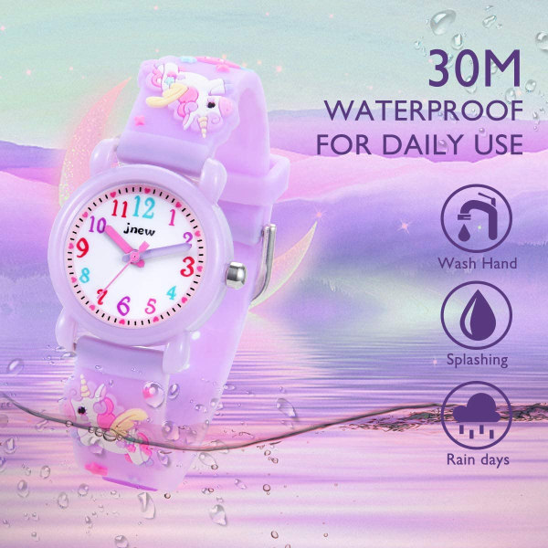 Unicorn Kids Watch (lila), Girl Watch Waterproof 3D Cute Carto