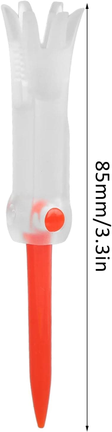 Sett med 3 Premium Golf-Tees – Sammenleggbare Golf-Tees, Uknuselige Golf-Tees – Rød – TEE