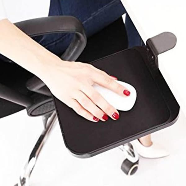Drejelig (sort) Ergonomisk Desktop Mussemåtte Ergonomisk Håndledsrem