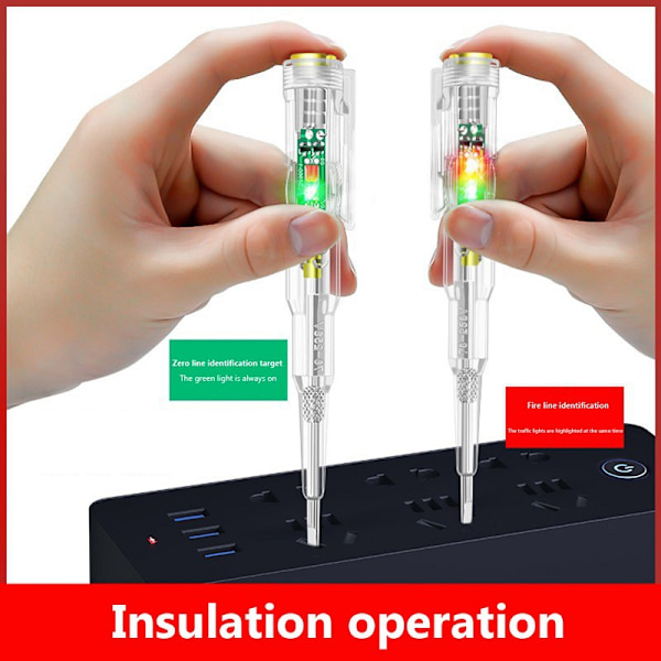 Multifunktionell LED-induktionspenna, kontaktlös intelligent spänningstestare