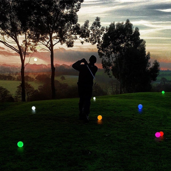 Paket med 3 självlysande golfbollar, flerfärgade, en one size