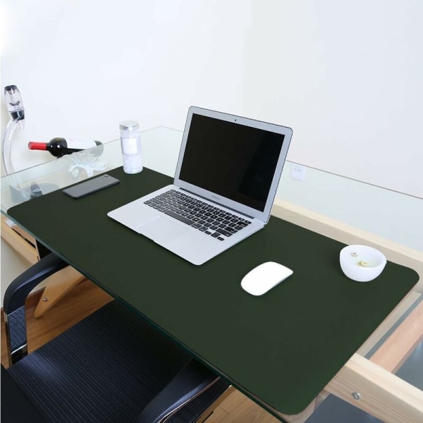 (mørkegrøn/grå, 80 x 40 cm) vandtæt bordløber, laptopfane
