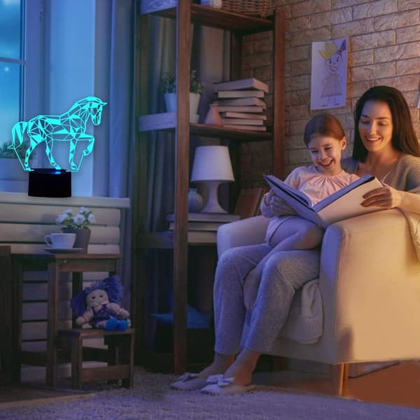3D Optisk Illusion Lampe LED Natlys, Optiske Illusioner Nat