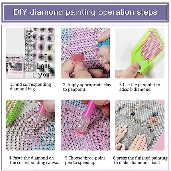 5D Diamantkonstkit Färgglad Paraply 30x40cm Vuxna Barn Kvinnor Present