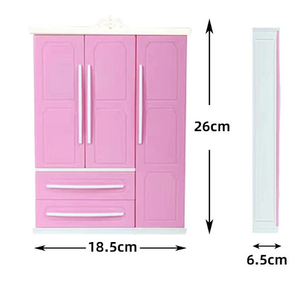 30cm Barbie dockgarderob, leksaker kläder möbler skåp