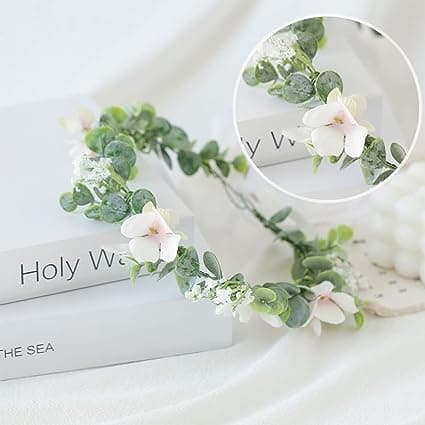 2 stycken blomstergirlander i bohemisk stil - Barnbröllops-håraccessoarer