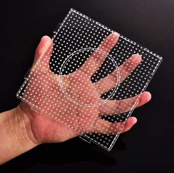 4 STK 5 mm sikringsperleplater, store klare pegboards-sett, skjøtbare