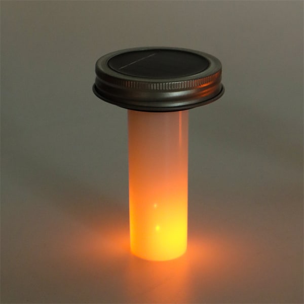 4-osainen Solar Mason Lid Flame Light (ilman lasipulloa), LED S