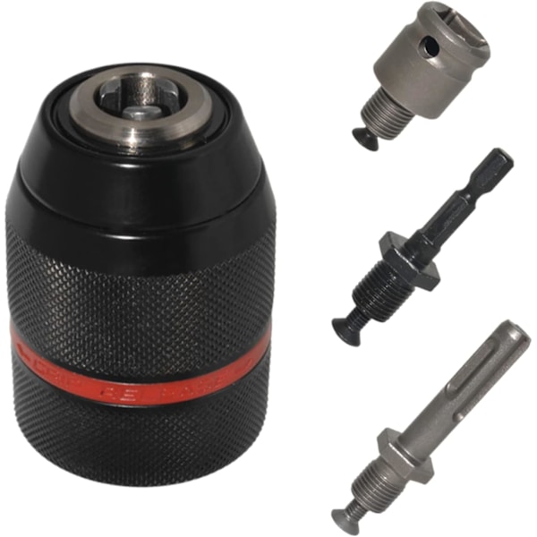 Borrfoder, 1/2-20 UNF Foder, Nyckellöst Borrfoder, 1,5-13mm Borrfoder, Adapter för Nyckellöst Borrfoder, SDS Foder Passar Många Typer av Borr (4)