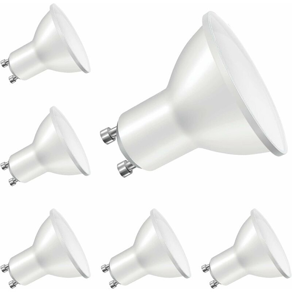 6 stk. LED GU10, 40W Halogenækvivalent, 5W 6500K LED Spotlight Pære