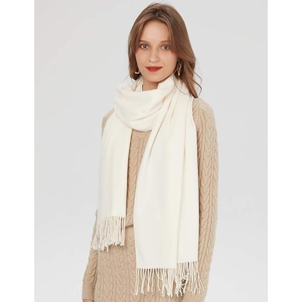 [200X70cm, vit] Cashmere sjal halsduk för män och kvinnor elegant