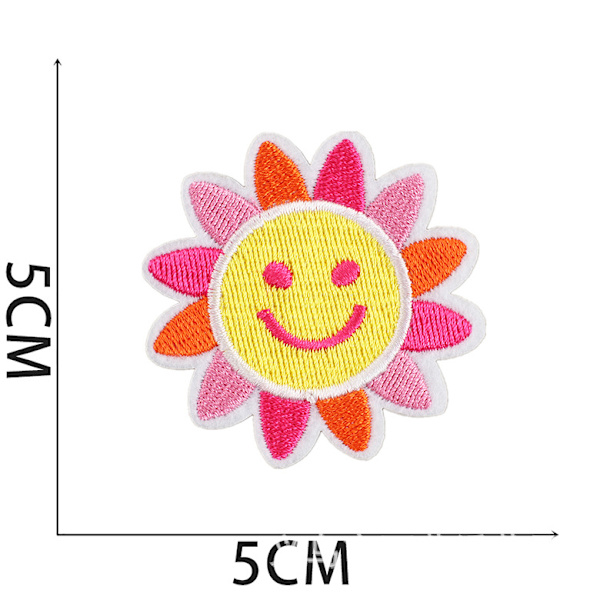 30-pack Färgglada Regnbågshjärta Tyglapp DIY Patch Cartoon E